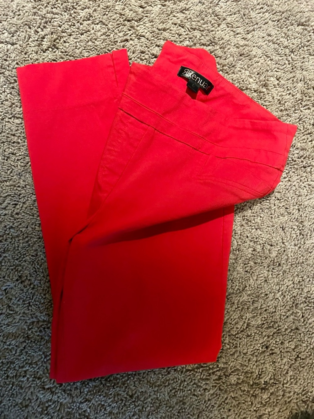 Renuar Red Straight-Leg Pants